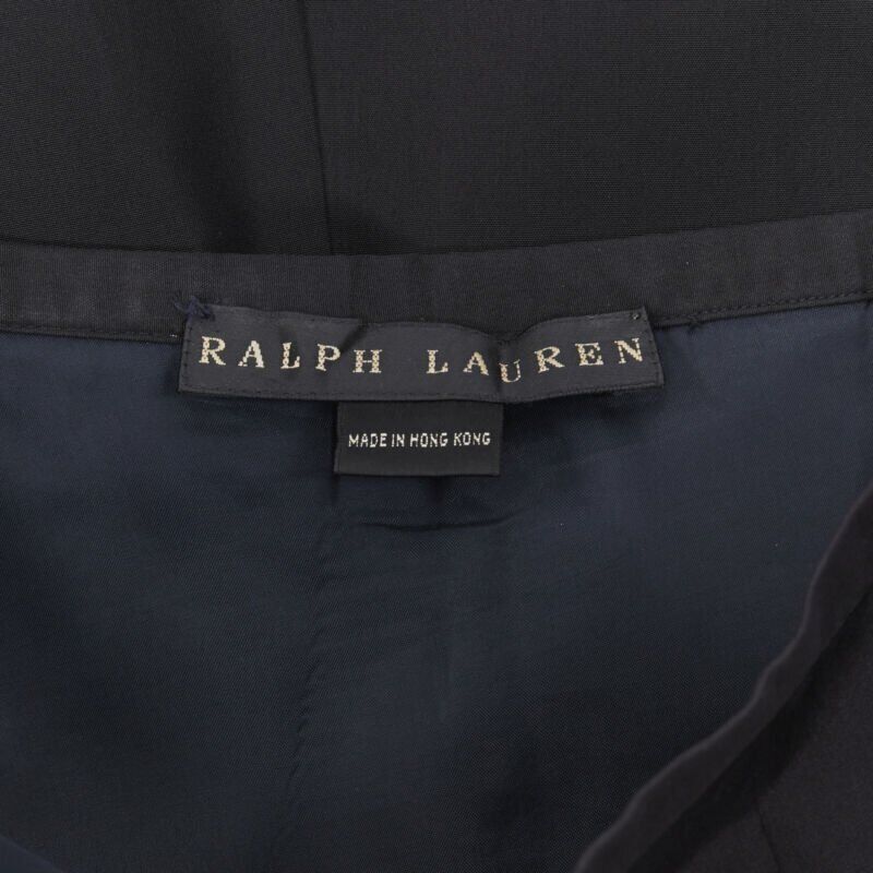 Ralph Lauren RALPH LAUREN black pleated hem A-line knee length skirt work US2 XS Size 26" / US 2 / IT 38 - 9 Thumbnail