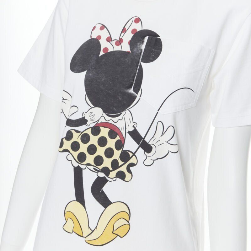 Victoria Beckham VICTORIA BECKHAM white Disney Minnie Mouse print short sleeve tshirt US2 Size XS / US 0-2 / IT 36-38 - 2 Thumbnail