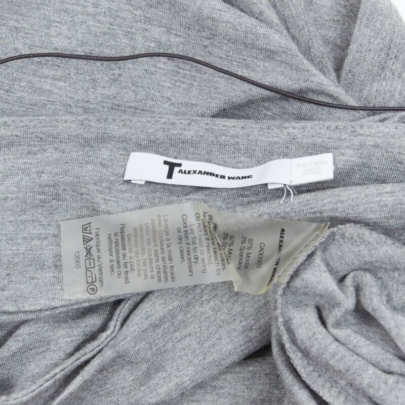 T by Alexander Wang T BY ALEXANDER WANG grey cotton jersey wire spaghetti strap cami tank top XS Size XS / US 0-2 / IT 36-38 - 9 Thumbnail