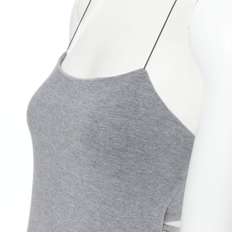 T by Alexander Wang T BY ALEXANDER WANG grey cotton jersey wire spaghetti strap cami tank top XS Size XS / US 0-2 / IT 36-38 - 7 Thumbnail
