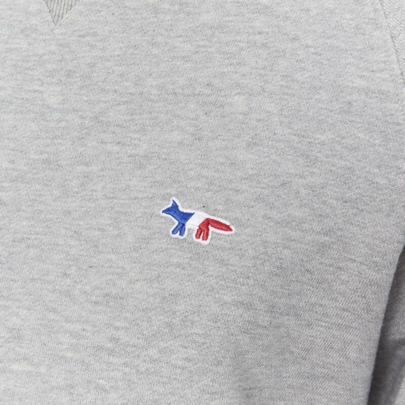 MAISON KITSUNE 100% cotton jersey fox embroidery logo pullover sweater XXS