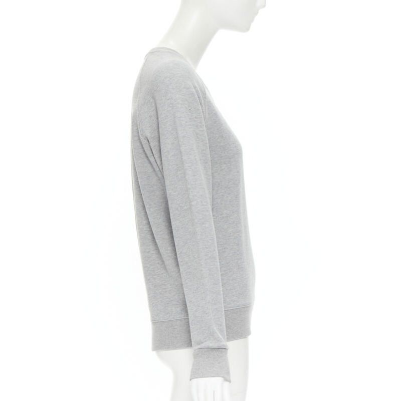 MAISON KITSUNE 100% cotton jersey fox embroidery logo pullover sweater XXS
