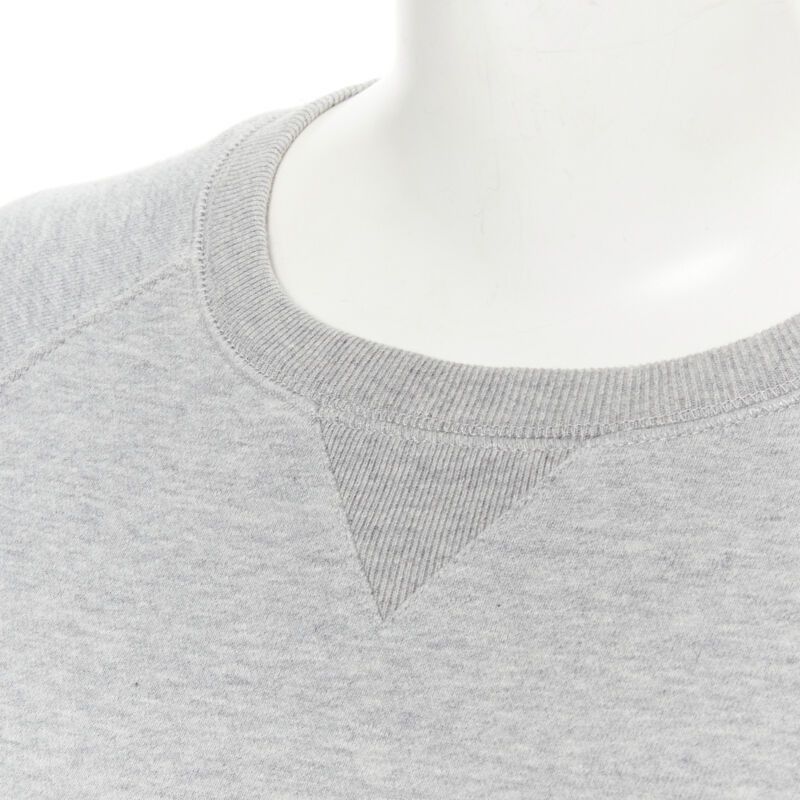 MAISON KITSUNE 100% cotton jersey fox embroidery logo pullover sweater XXS