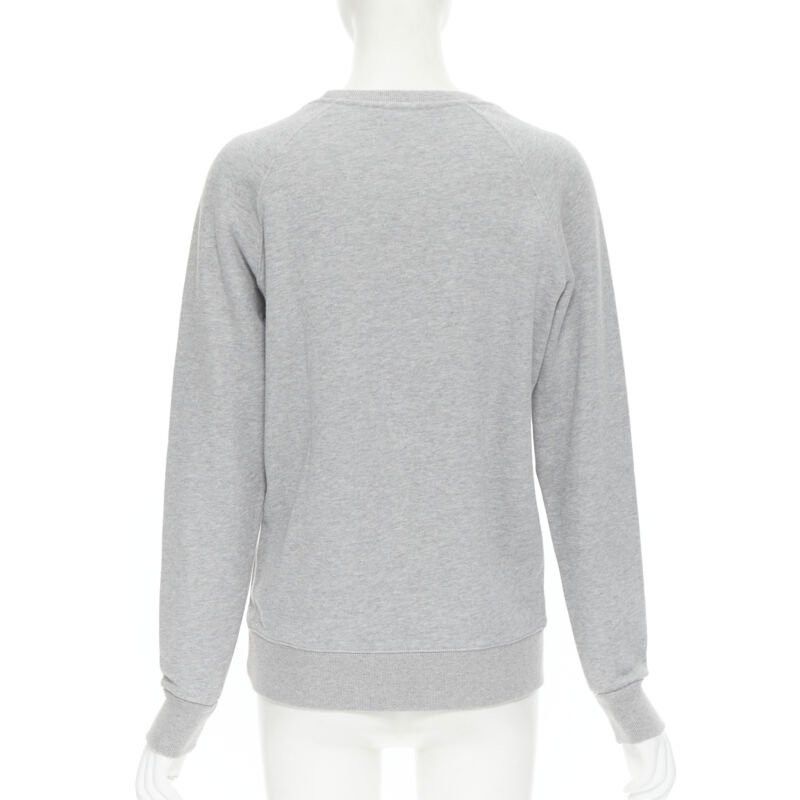 MAISON KITSUNE 100% cotton jersey fox embroidery logo pullover sweater XXS
