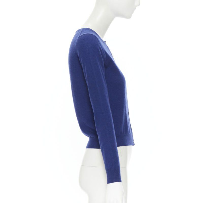 Joseph JOSEPH 100% cashmere cobalt blue button front cardigan sweater S Size XS / US 0-2 / IT 36-38 - 4 Thumbnail