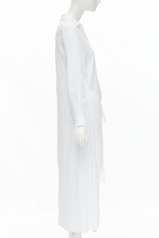 Rosetta Getty ROSETTA GETTY white viscose long sleeve high low train hem shirt top US2 XS Size S / US 4 / IT 40 - 4 Thumbnail