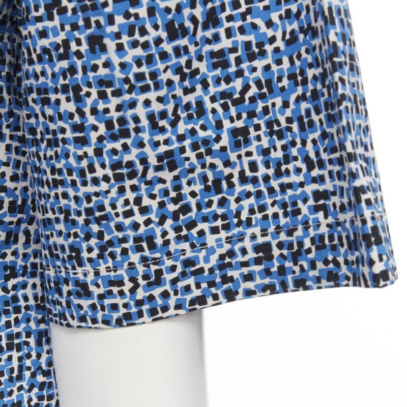 Bottega Veneta BOTTEGA VENETA blue speckle print camp collar short sleeve boxy cotton shirt S Size M / US 6-8 / IT 42-44 - 10 Thumbnail