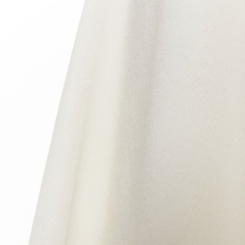 Chloe CHLOE 100% silk milk white split open back short sleeve top FR34 XS Size XS / US 0-2 / IT 36-38 - 10 Thumbnail