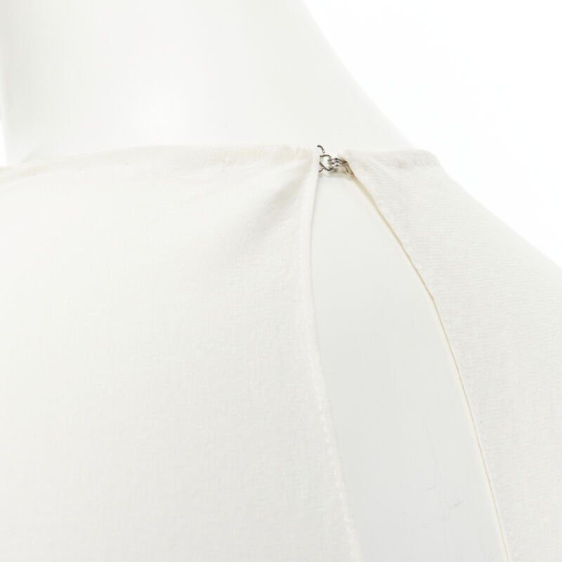 Chloe CHLOE 100% silk milk white split open back short sleeve top FR34 XS Size XS / US 0-2 / IT 36-38 - 9 Thumbnail