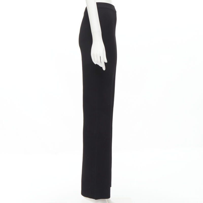 Nanushka NANUSHKA black viscose nylon knitted wide leg pants S Size 26" / US 2 / IT 38 - 4 Thumbnail