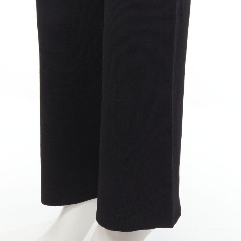 Nanushka NANUSHKA black viscose nylon knitted wide leg pants S Size 26" / US 2 / IT 38 - 7 Thumbnail