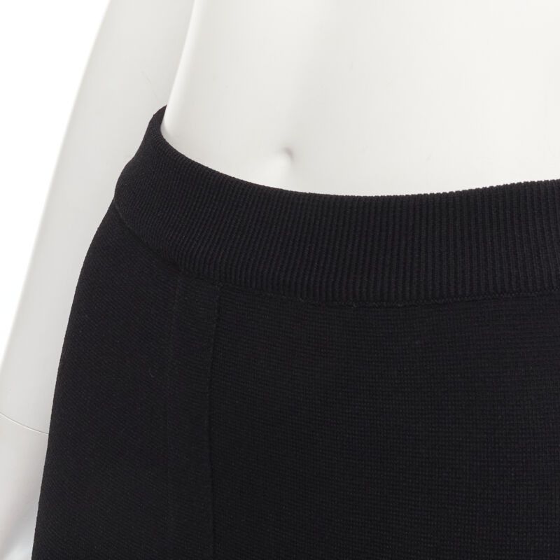 Nanushka NANUSHKA black viscose nylon knitted wide leg pants S Size 26" / US 2 / IT 38 - 2 Thumbnail