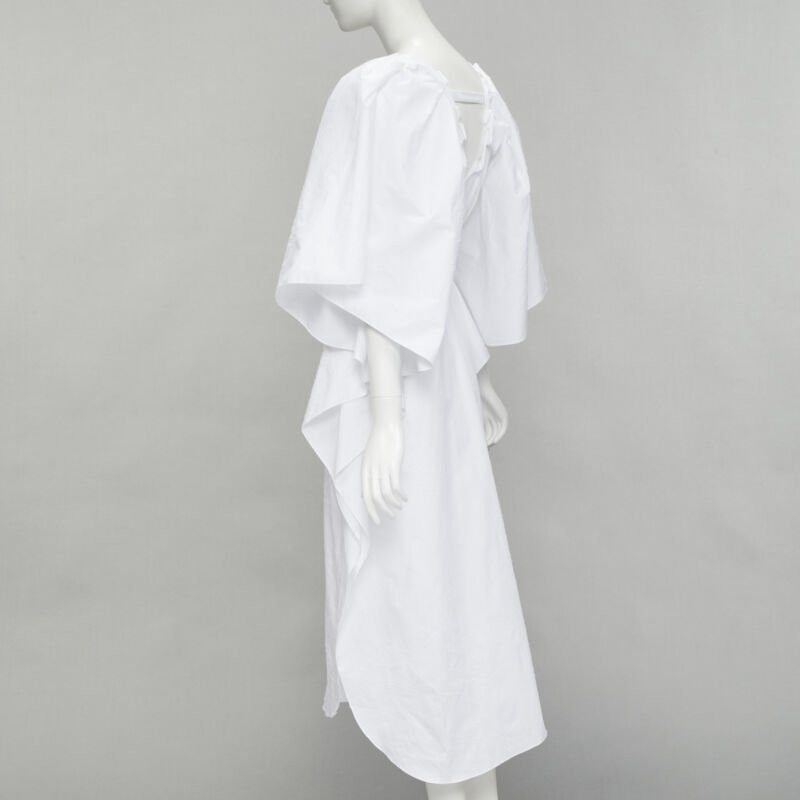 Roland Mouret new ROLAND MOURET 2021 Lange white needlepoint poplin leather cord belt dress XS Size XS / US 0-2 / IT 36-38 - 6 Thumbnail
