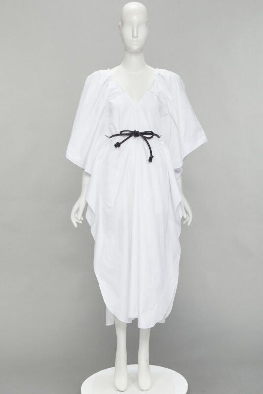 Roland Mouret new ROLAND MOURET 2021 Lange white needlepoint poplin leather cord belt dress XS Size XS / US 0-2 / IT 36-38 - 10 Thumbnail