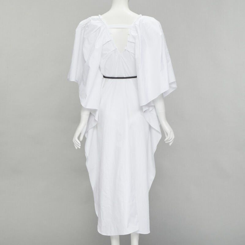 Roland Mouret new ROLAND MOURET 2021 Lange white needlepoint poplin leather cord belt dress XS Size XS / US 0-2 / IT 36-38 - 5 Thumbnail