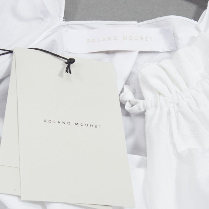 Roland Mouret new ROLAND MOURET 2021 Lange white needlepoint poplin leather cord belt dress XS Size XS / US 0-2 / IT 36-38 - 9 Thumbnail