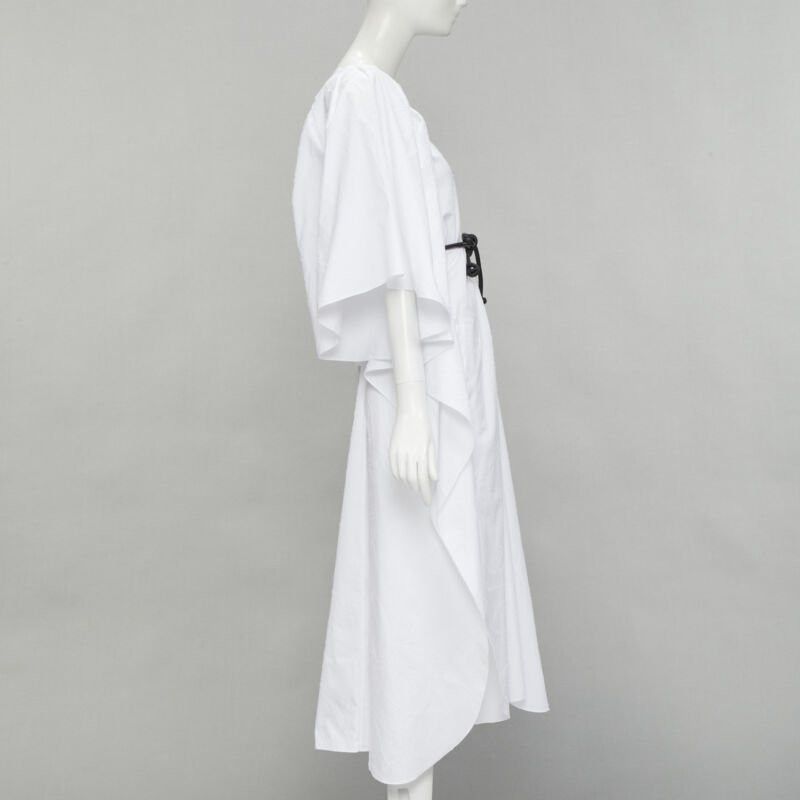 Roland Mouret new ROLAND MOURET 2021 Lange white needlepoint poplin leather cord belt dress XS Size XS / US 0-2 / IT 36-38 - 4 Thumbnail