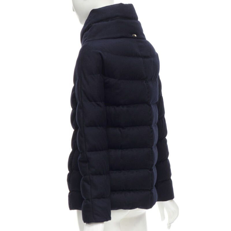 HERNO light weight goose down water repellent navy puffer jacket IT38 XS