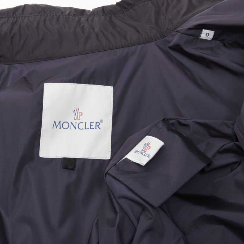 Moncler MONCLER Yukiko Giubbotto black snap buttons collared windbreaker poncho Sz.0 XS Size S / US 4 / IT 40 - 10 Thumbnail