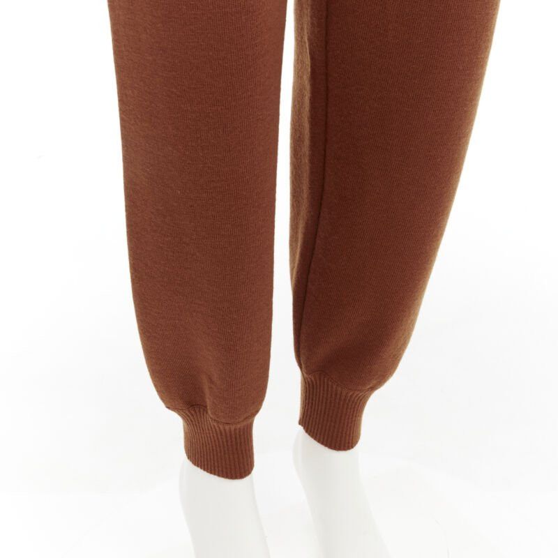 Oscar De La Renta OSCAR DE LA RENTA 2019 100% virgin wool brown drawstring knitted jumpsuit S Size 27" / US 4 / IT 40 - 8 Thumbnail