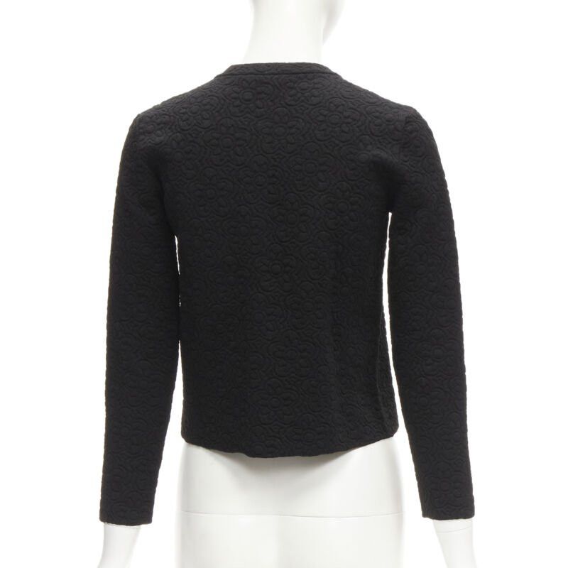 Fendi FENDI Flowerland black floral jacquard 3D petal stud cardigan IT36 XS Size XS / US 0-2 / IT 36-38 - 6 Thumbnail