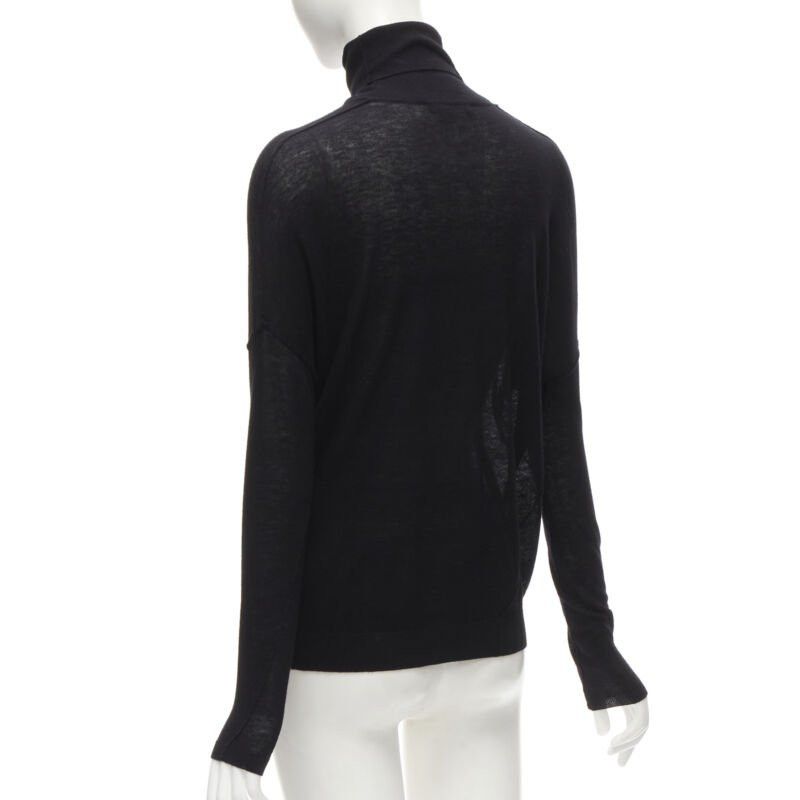 Vince VINCE black viscose classic turtleneck long sleeves sweater XS Size XS / US 0-2 / IT 36-38 - 6 Thumbnail