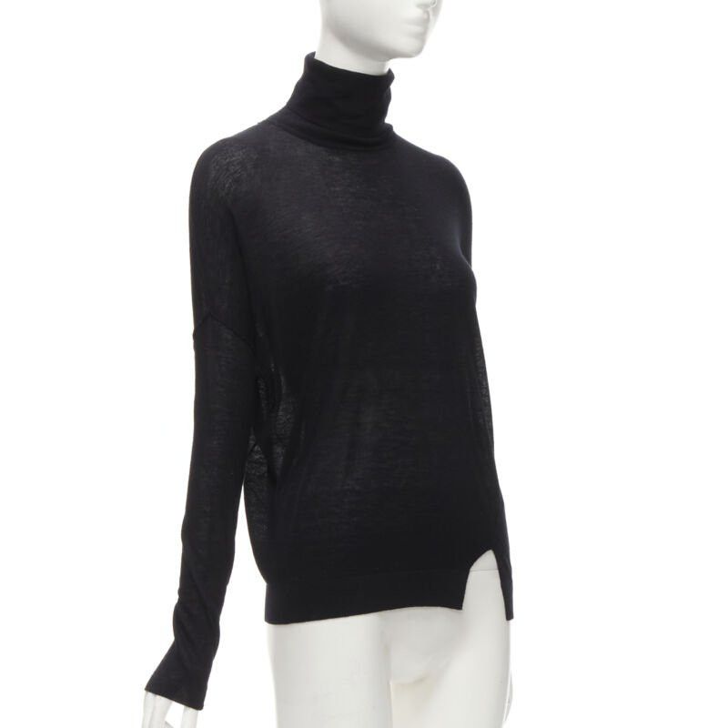 Vince VINCE black viscose classic turtleneck long sleeves sweater XS Size XS / US 0-2 / IT 36-38 - 3 Thumbnail