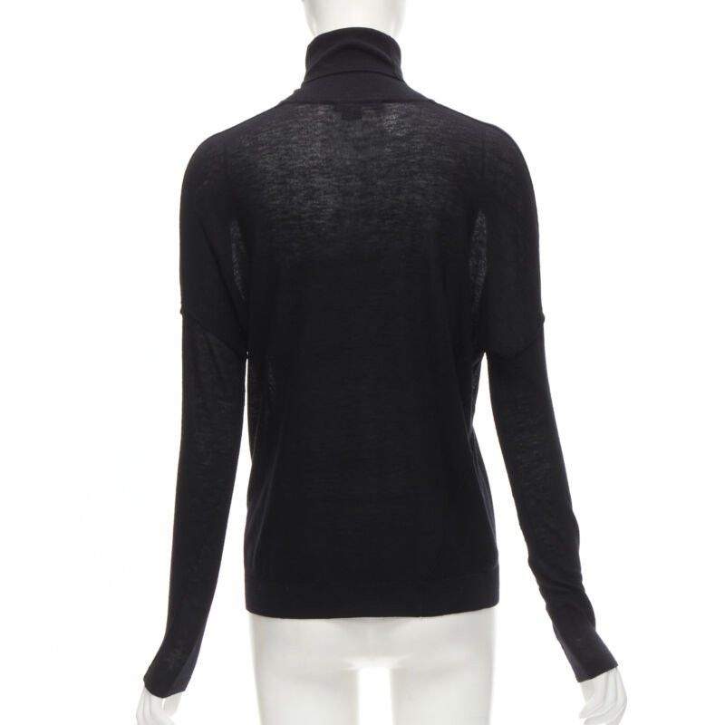 Vince VINCE black viscose classic turtleneck long sleeves sweater XS Size XS / US 0-2 / IT 36-38 - 5 Thumbnail