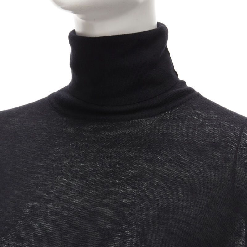 Vince VINCE black viscose classic turtleneck long sleeves sweater XS Size XS / US 0-2 / IT 36-38 - 7 Thumbnail