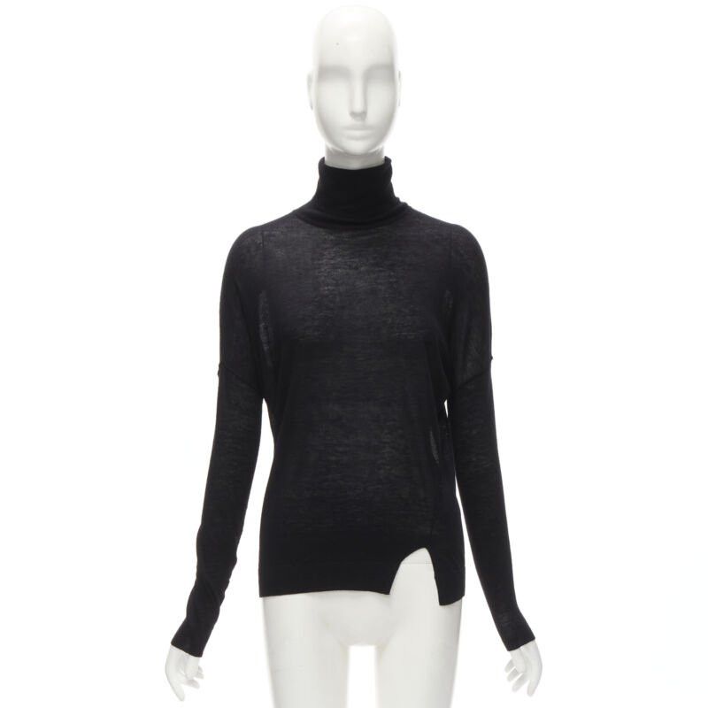 Vince VINCE black viscose classic turtleneck long sleeves sweater XS Size XS / US 0-2 / IT 36-38 - 10 Thumbnail