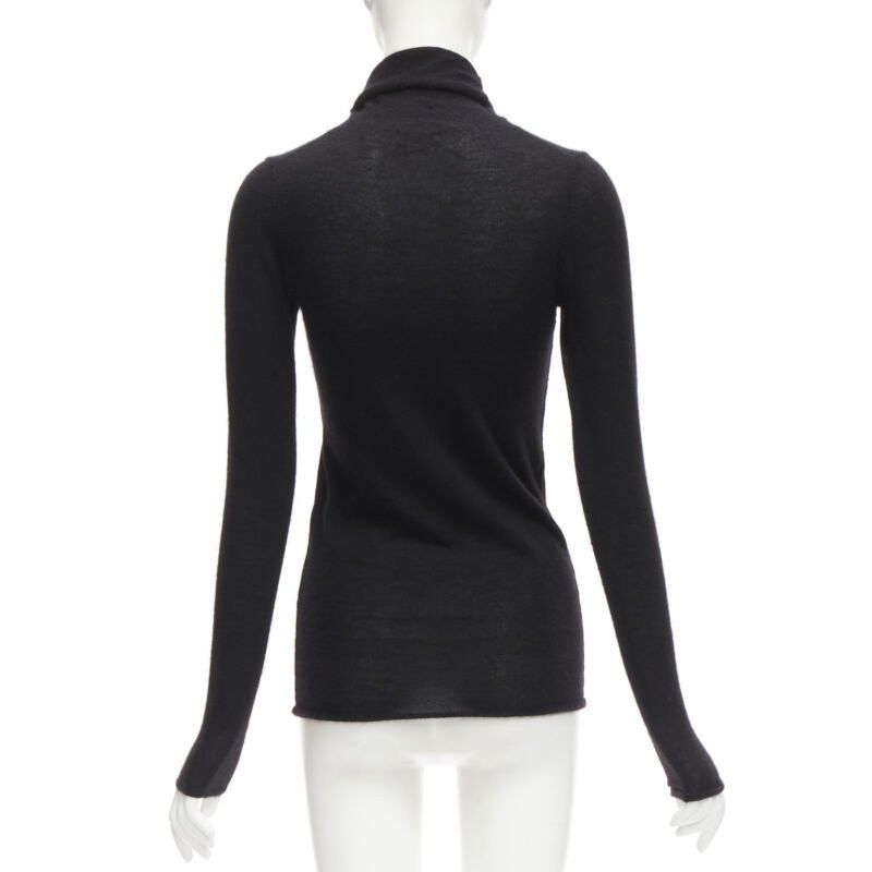 Club Monaco CLUB MONACO 100% Italian cashmere black turtleneck long sleeves sweater S Size S / US 4 / IT 40 - 5 Thumbnail