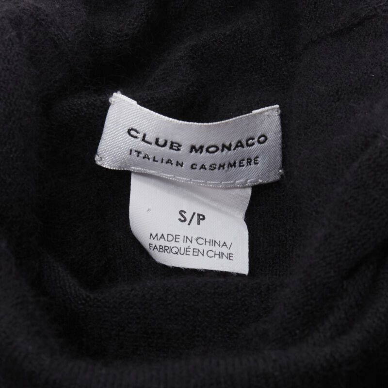Club Monaco CLUB MONACO 100% Italian cashmere black turtleneck long sleeves sweater S Size S / US 4 / IT 40 - 9 Thumbnail