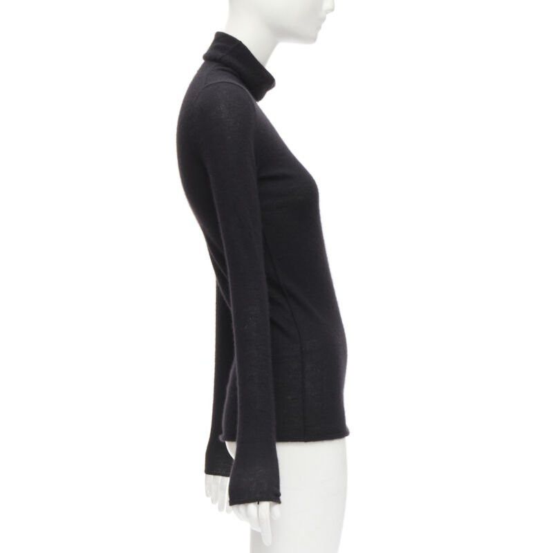 Club Monaco CLUB MONACO 100% Italian cashmere black turtleneck long sleeves sweater S Size S / US 4 / IT 40 - 4 Thumbnail