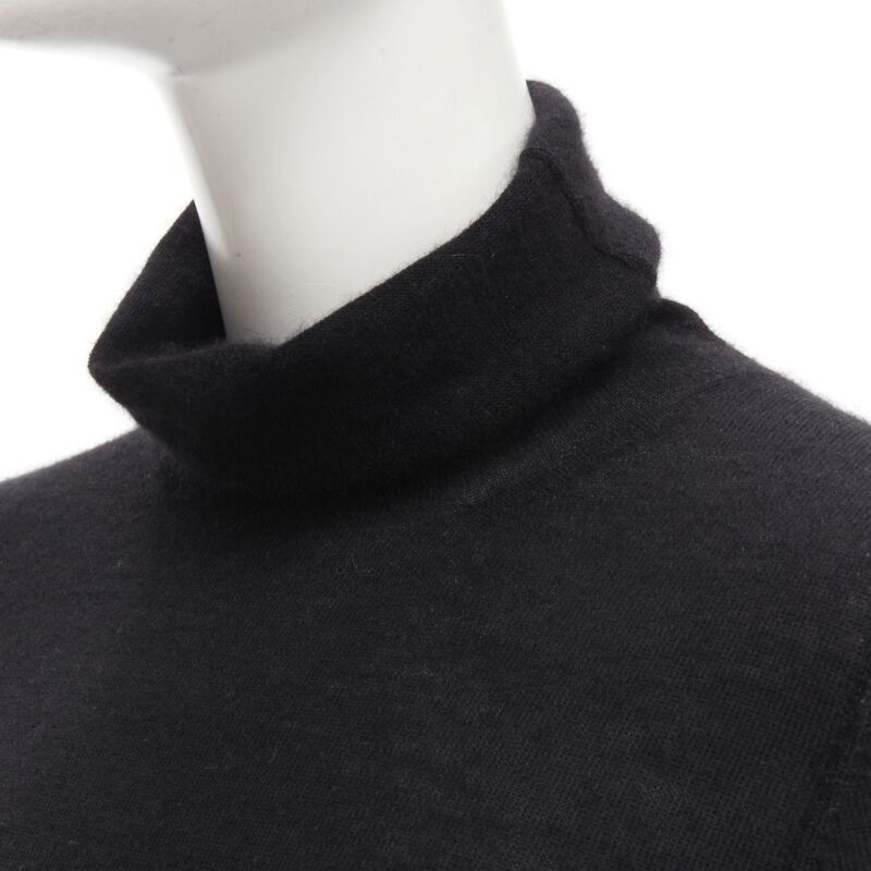Club Monaco CLUB MONACO 100% Italian cashmere black turtleneck long sleeves sweater S Size S / US 4 / IT 40 - 2 Thumbnail