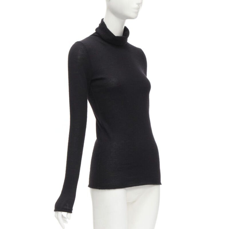 Club Monaco CLUB MONACO 100% Italian cashmere black turtleneck long sleeves sweater S Size S / US 4 / IT 40 - 3 Thumbnail