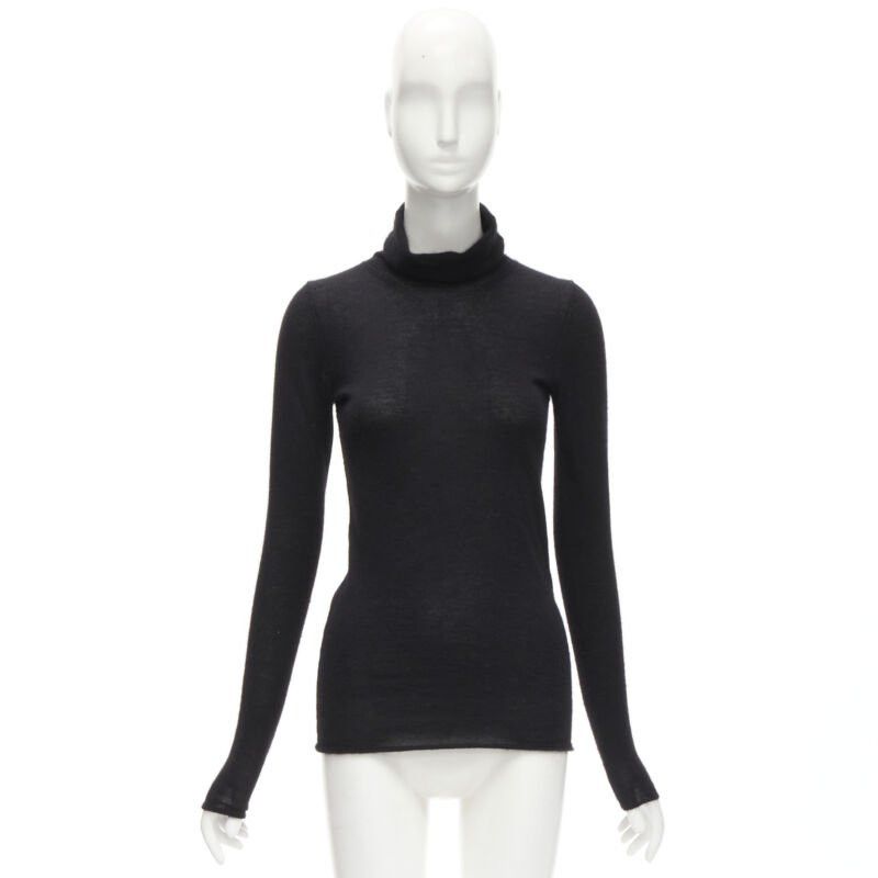 Club Monaco CLUB MONACO 100% Italian cashmere black turtleneck long sleeves sweater S Size S / US 4 / IT 40 - 10 Thumbnail
