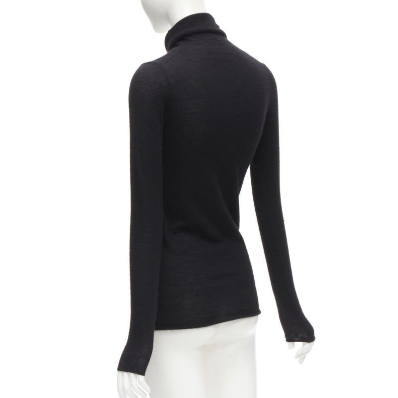 Club Monaco CLUB MONACO 100% Italian cashmere black turtleneck long sleeves sweater S Size S / US 4 / IT 40 - 6 Thumbnail