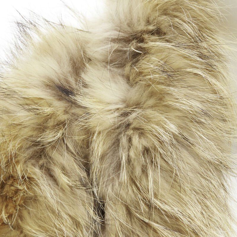 Other CHARLOTTE SIMONE 100% fur brown asymmetric silk lined collar cuff scarf Size ONE SIZE - 7 Thumbnail