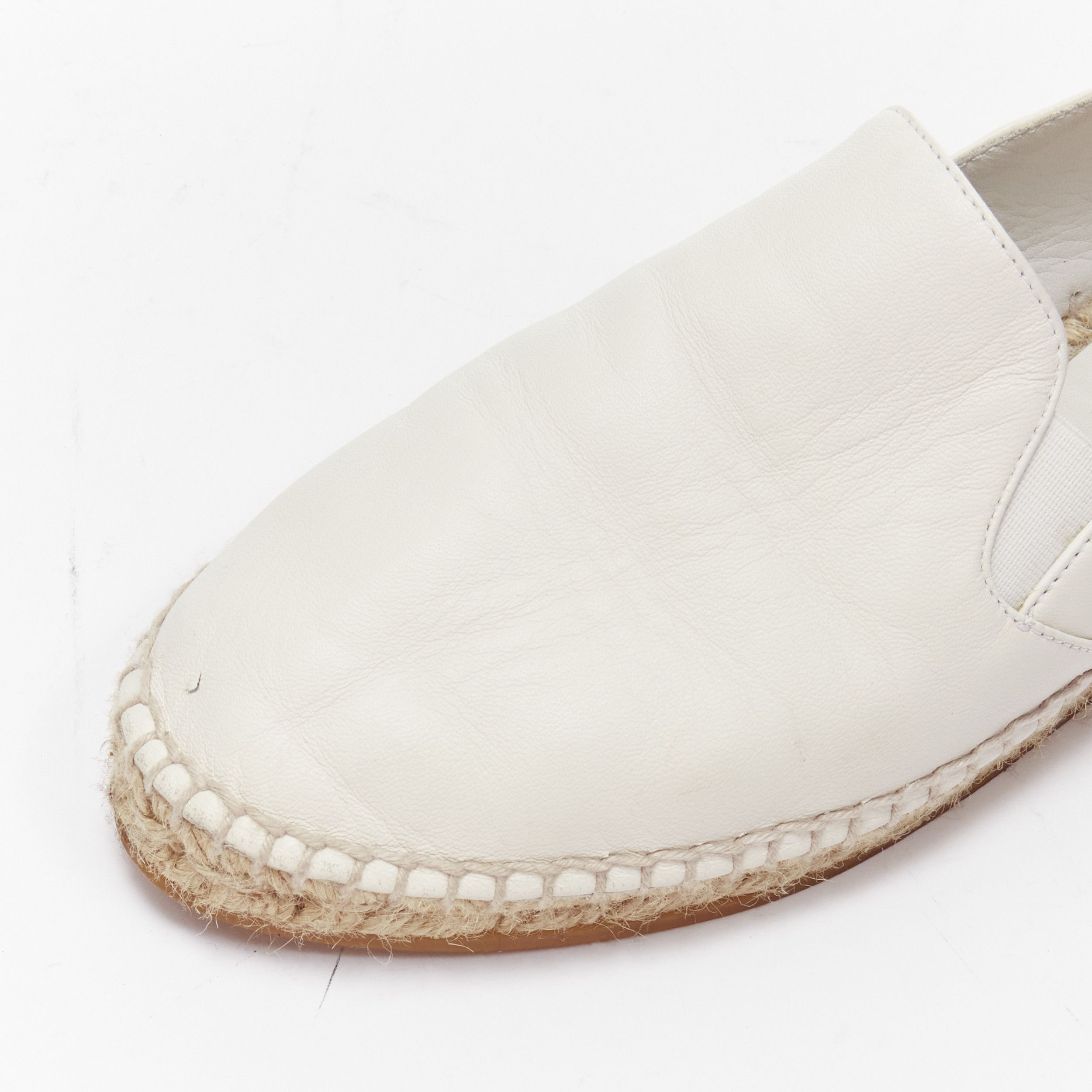 Bottega Veneta BOTTEGA VENETA white intrecciato woven leather espadrille flats shoes EU37 Size US 7 / IT 37 - 8 Thumbnail