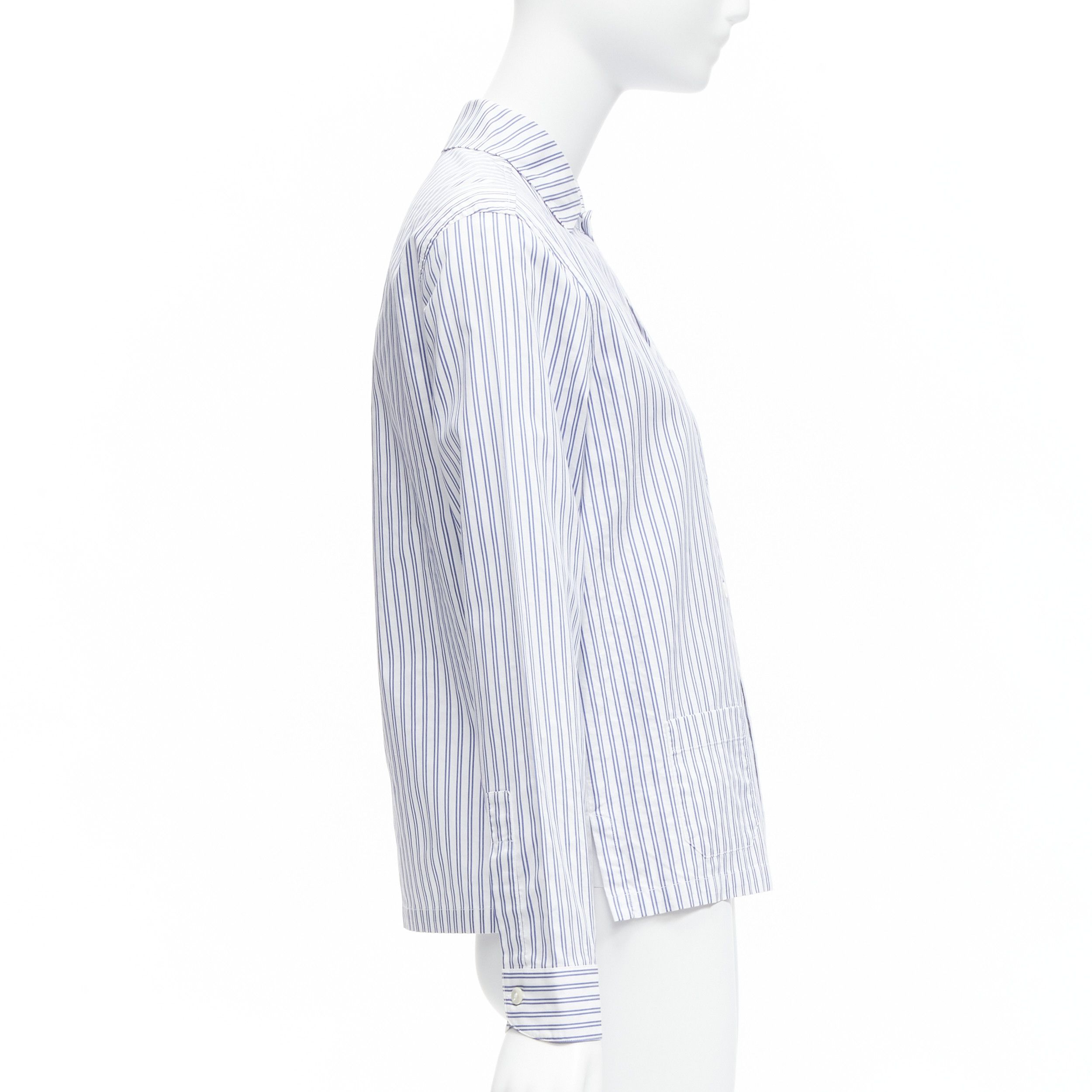 Gucci GUCCI 2017 rabbit print blue white striped cotton pyjama dress shirt IT44 L Size M / US 6-8 / IT 42-44 - 4 Thumbnail