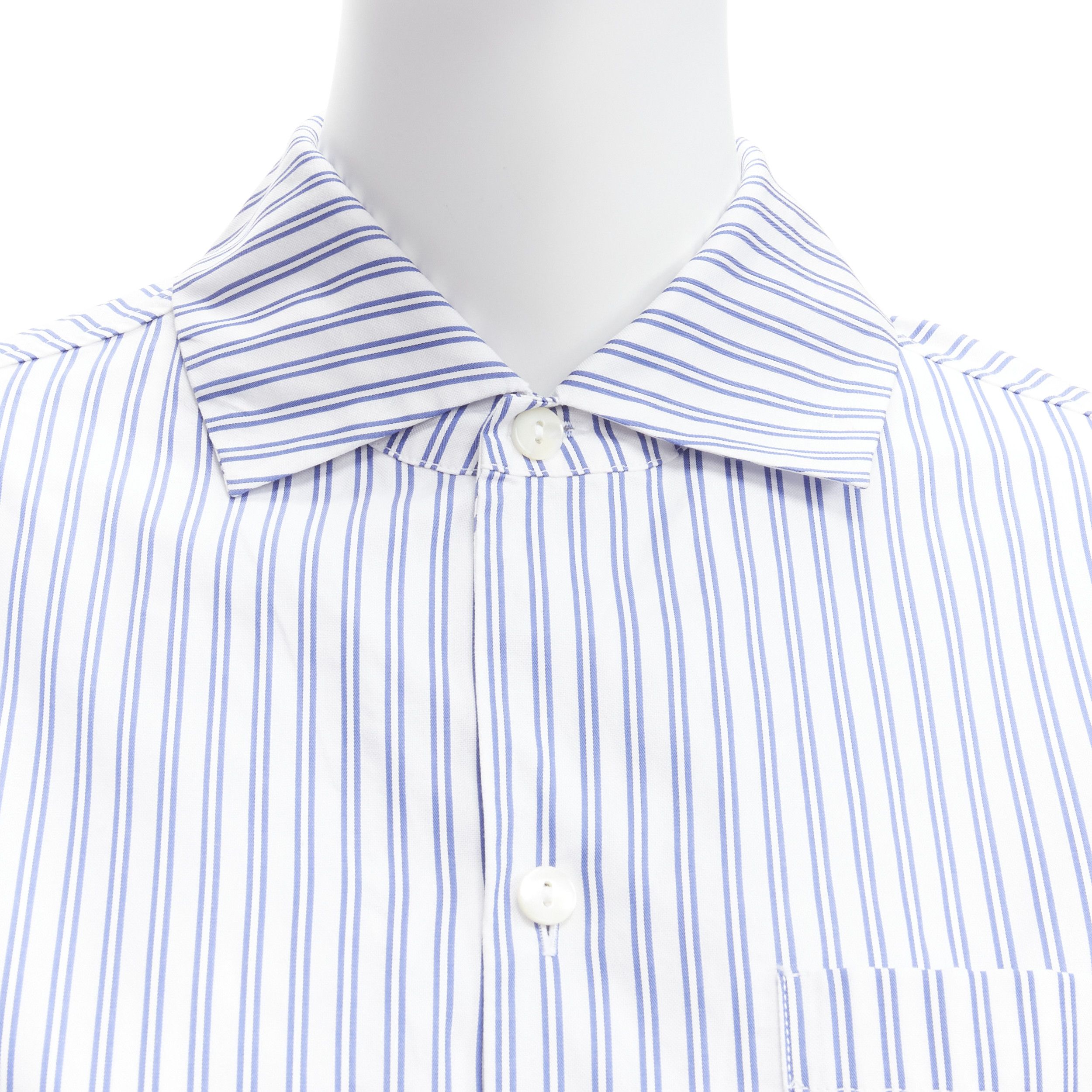 Gucci GUCCI 2017 rabbit print blue white striped cotton pyjama dress shirt IT44 L Size M / US 6-8 / IT 42-44 - 7 Thumbnail