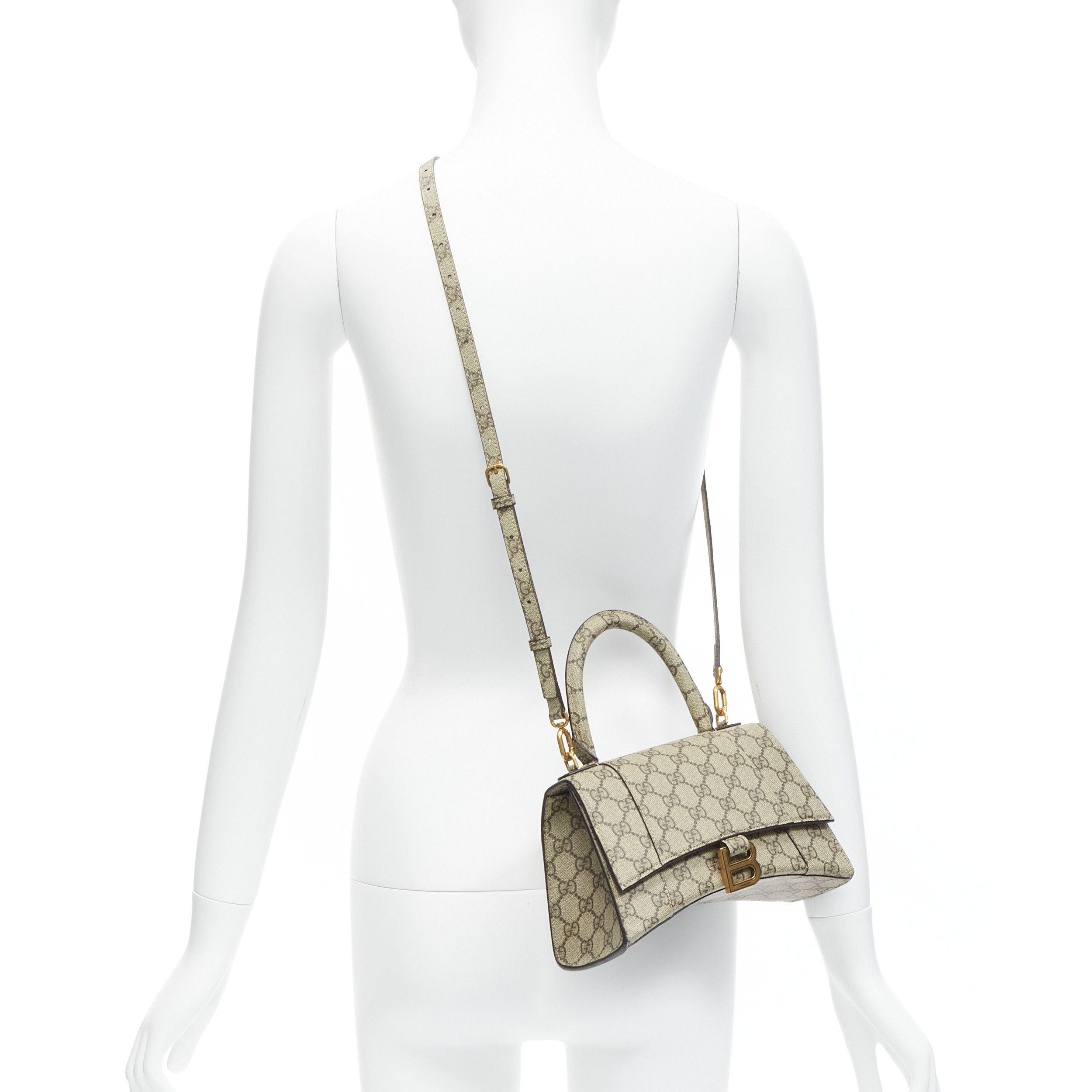 Gucci new GUCCI BALENCIAGA Hourglass Hacker Project Runway GG monogram canvas B buckle crossbody bag Size ONE SIZE - 2 Thumbnail