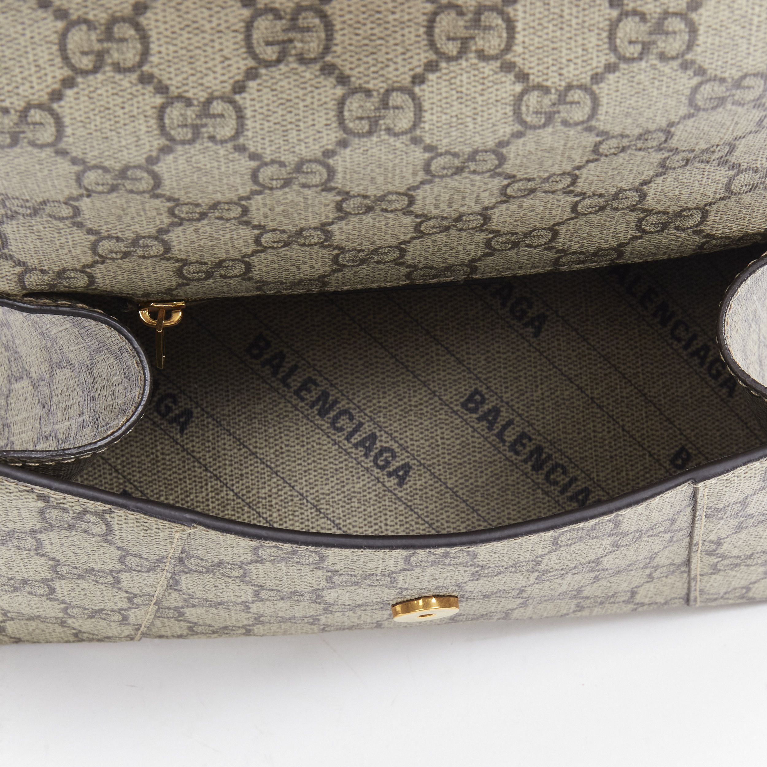 Gucci new GUCCI BALENCIAGA Hourglass Hacker Project Runway GG monogram canvas B buckle crossbody bag Size ONE SIZE - 9 Thumbnail