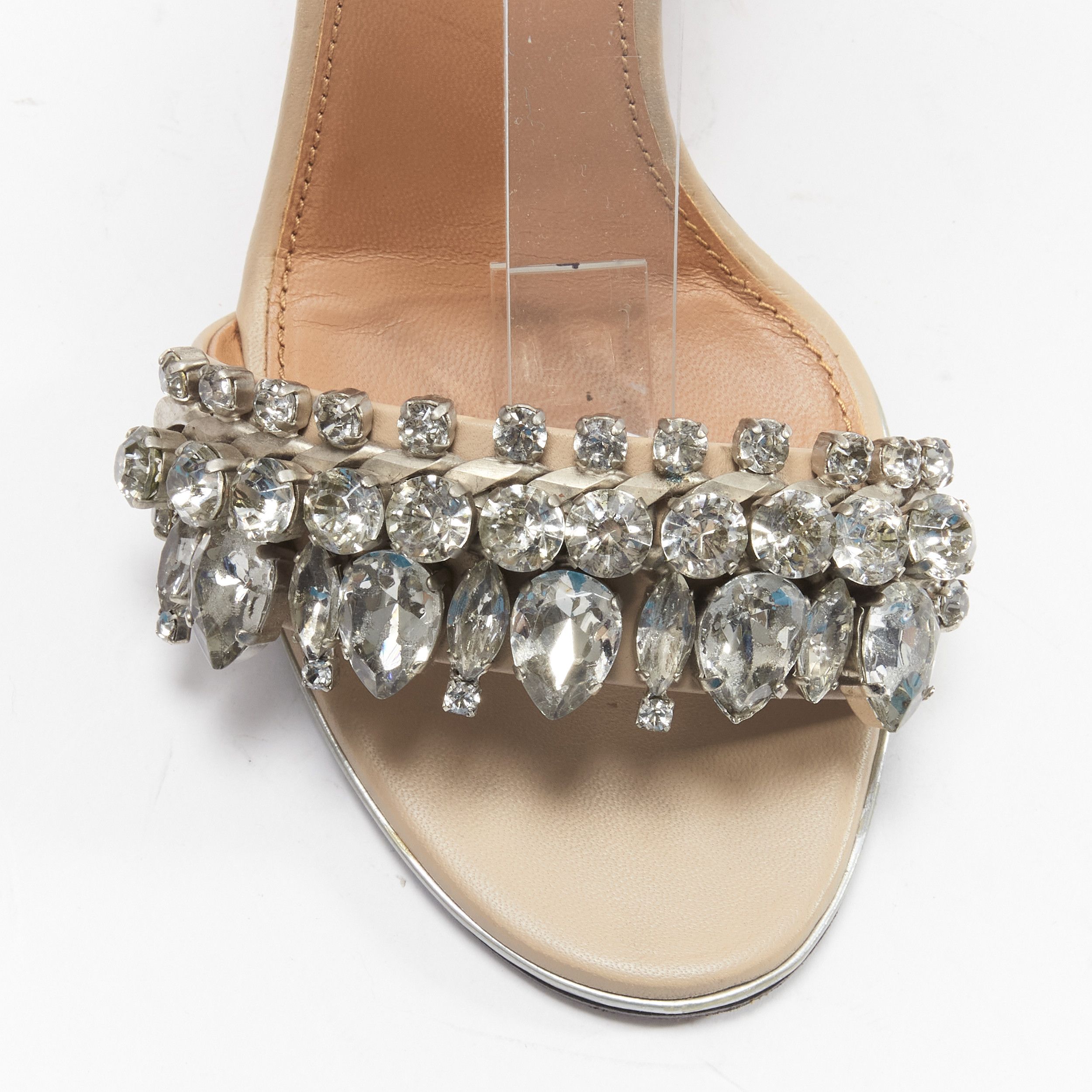 Givenchy GIVENCHY Riccardo Tisci crystal embellished ankle strap high heel sandals EU37 Size US 7 / IT 37 - 6 Thumbnail