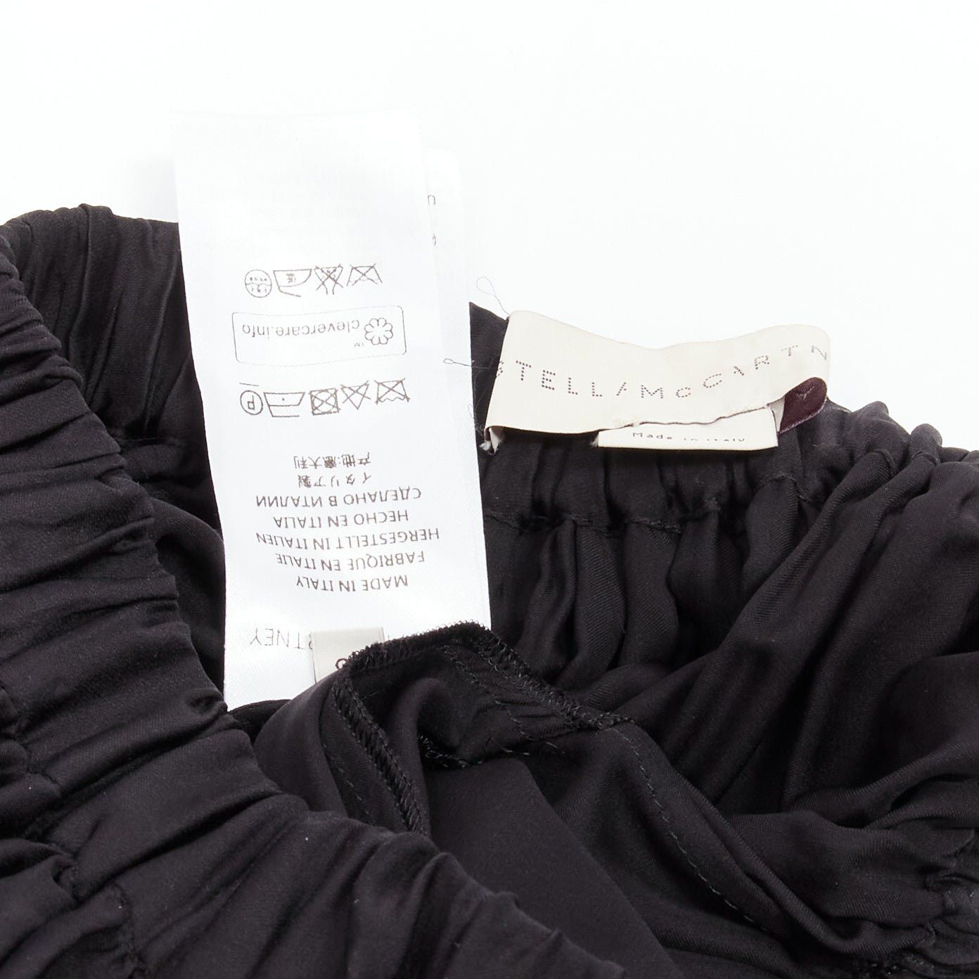 Stella McCartney STELLA MCCARTNEY 100% silk black crin flounce hem tiered midi skirt IT36 XXS Size 25" / US 0 / IT 36 - 9 Thumbnail