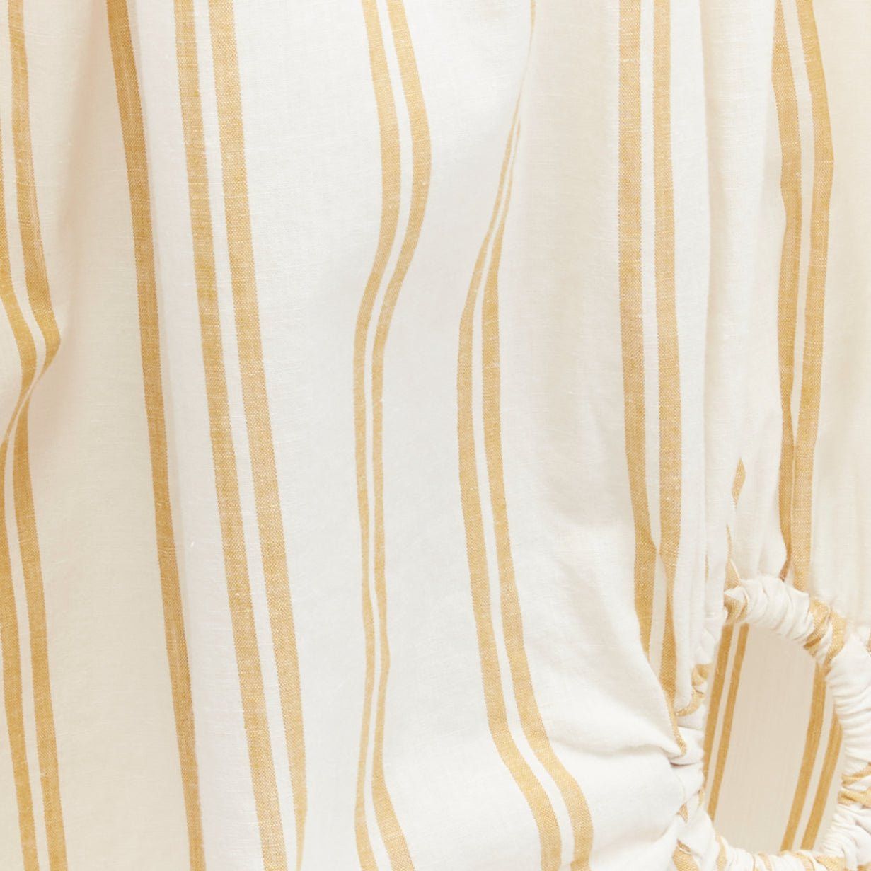 Oscar De La Renta OSCAR DE LA RENTA 2019 cotton ramie linen ruched cutout striped balloon skirt US0 XS Size 26" / US 2 / IT 38 - 7 Thumbnail