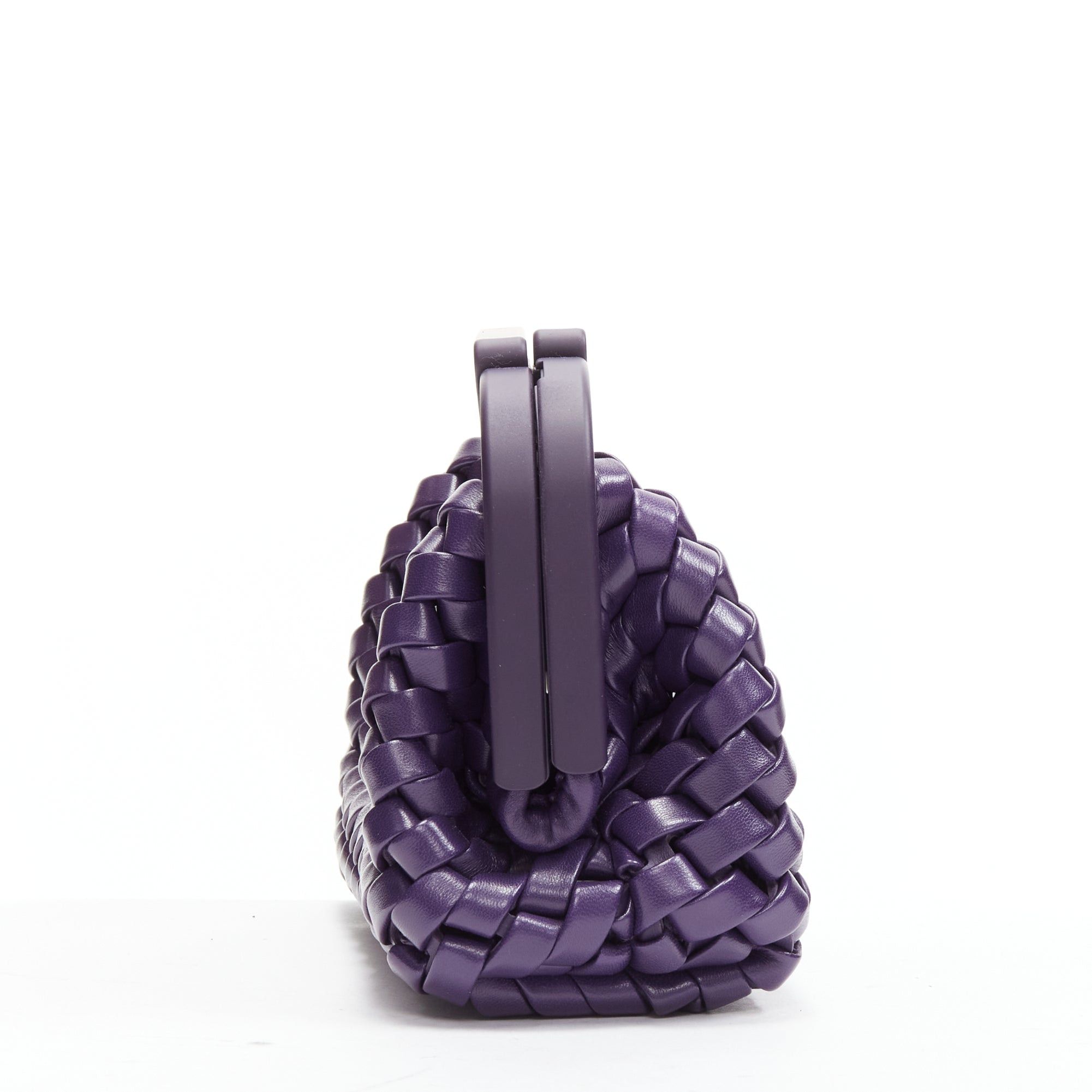Bottega Veneta BOTTEGA VENETA Point purple Intrecciato woven leather triangle handle crossbody bag Size ONE SIZE - 7 Thumbnail