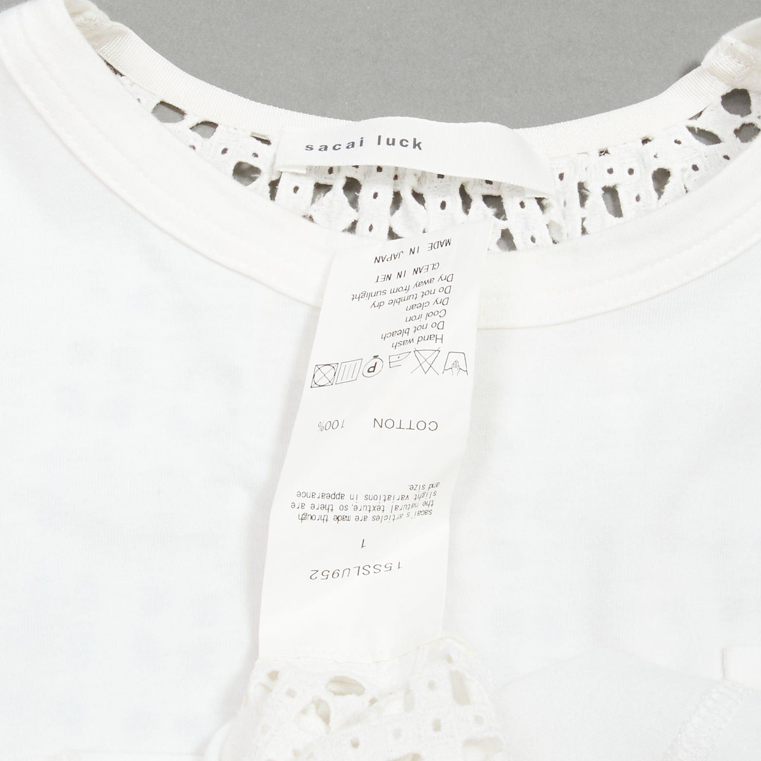 Sacai SACAI LUCK white eyelet flared back babydoll short sleeve pockted tshirt top JP1 S Size M / US 6-8 / IT 42-44 - 9 Thumbnail