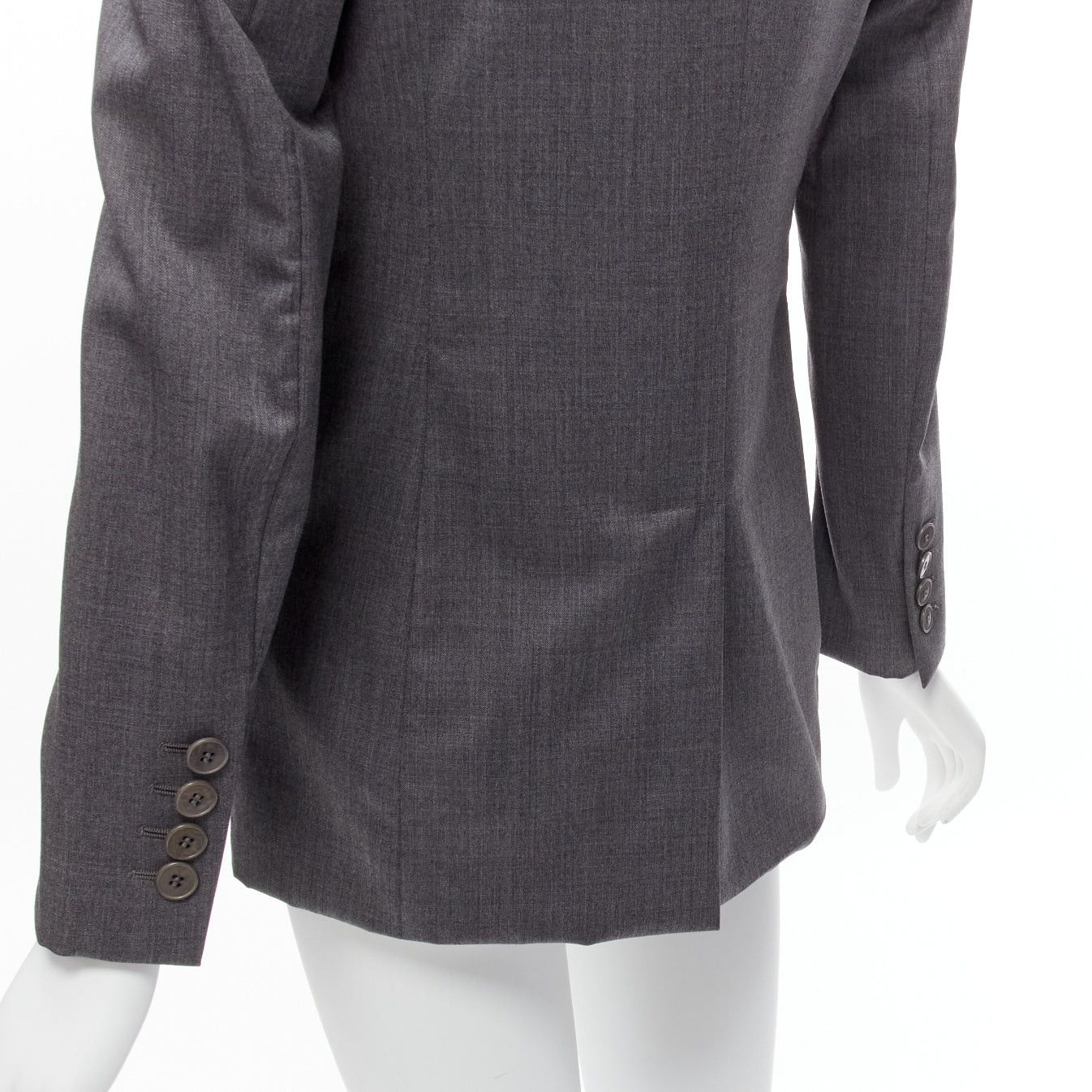 Stella McCartney STELLA MCCARTNEY 2011 grey wool triple layer shawl pocketed fitted blazer IT36 XXS Size XS / US 0-2 / IT 36-38 - 8 Thumbnail
