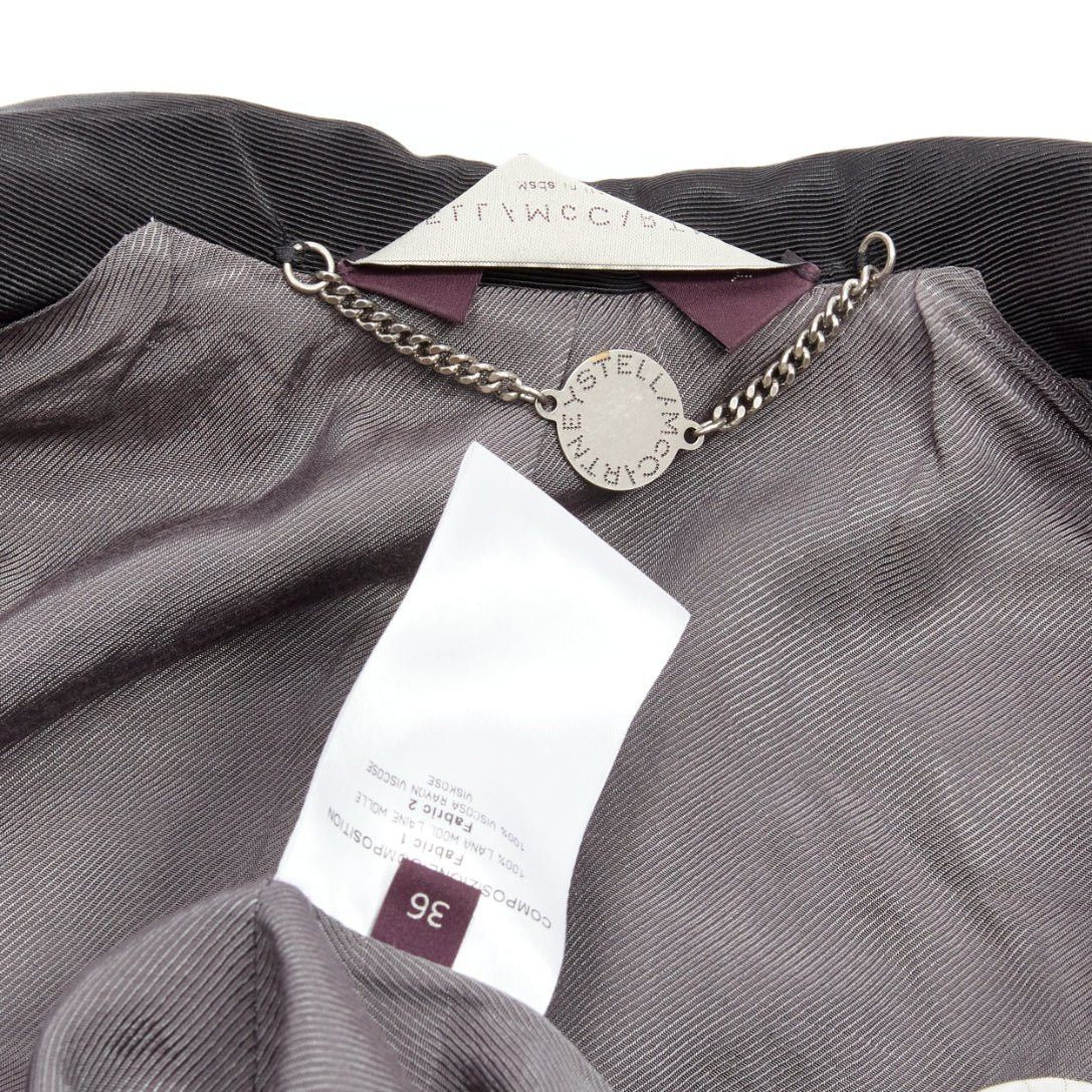 Stella McCartney STELLA MCCARTNEY 2011 grey wool triple layer shawl pocketed fitted blazer IT36 XXS Size XS / US 0-2 / IT 36-38 - 10 Thumbnail